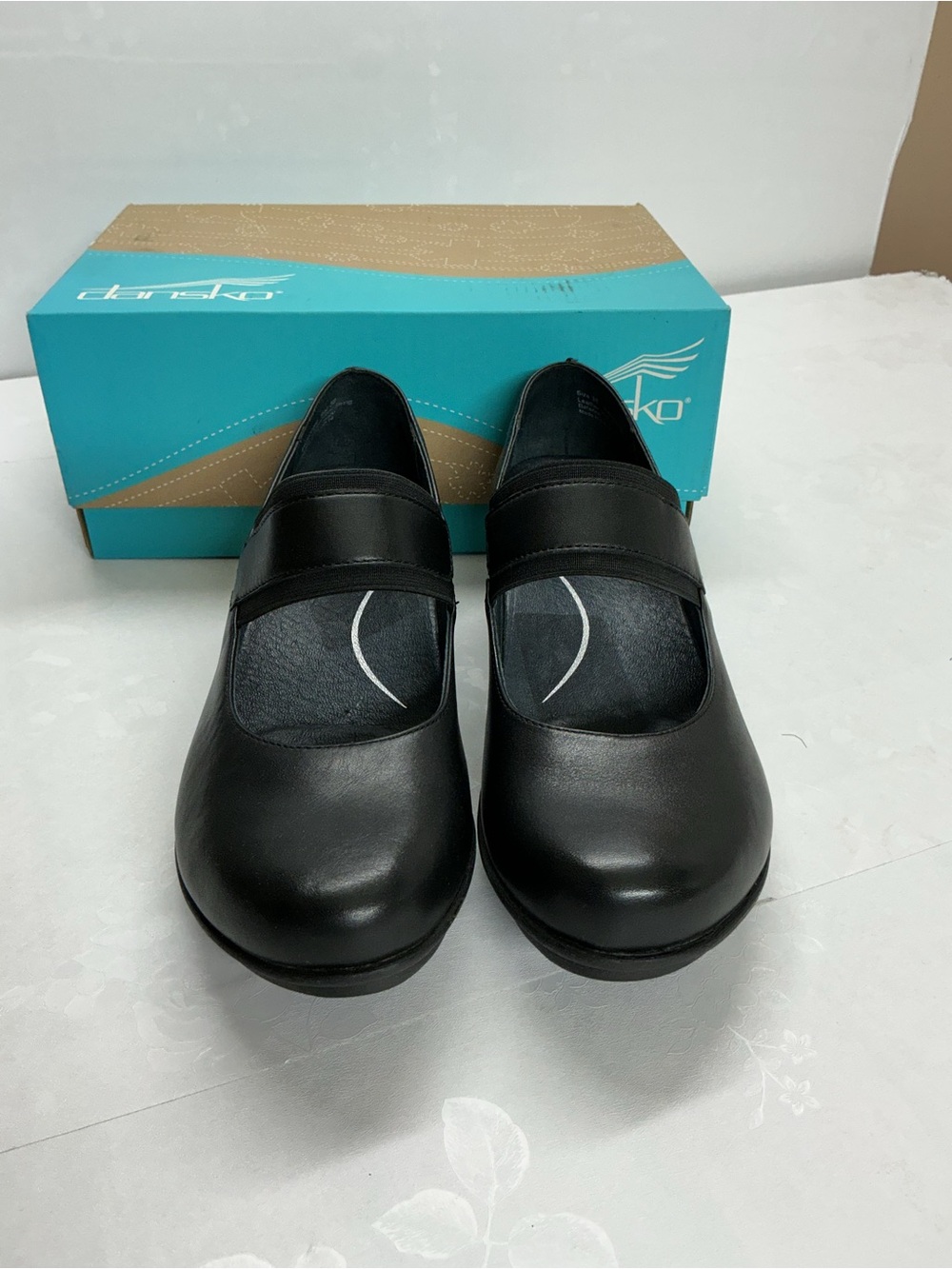 Dansko Black Mary Jane Low Wedge Heel Comfort Shoe - Picture 4 of 6